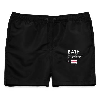 Bath England Koordinaten Reise Souvenir - Männer Badeshorts - Schwarz - Vorne - AI Model Male 178 light (178cm)