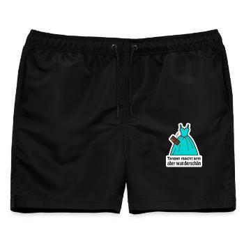 Tanzen Tanzkleid Tanzsport Tänzerin T-Shirt - Männer Badeshorts - Schwarz - Vorne - AI Model Male 178 light (178cm)