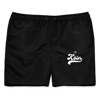 Dein Köln  - Männer Badeshorts - Schwarz - Vorne - AI Model Male 178 light (178cm)