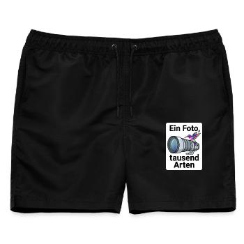 Foto Arten Ornithologe - Männer Badeshorts - Schwarz - Vorne - AI Model Male 178 light (178cm)