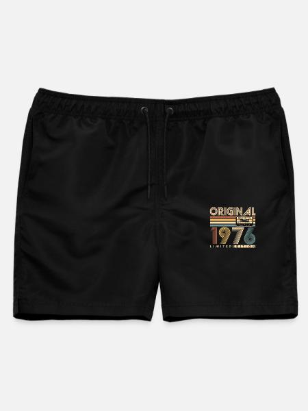Original 1976 Jahrgang Vintage Geburtstag Geschenk - Männer Badeshorts - Schwarz