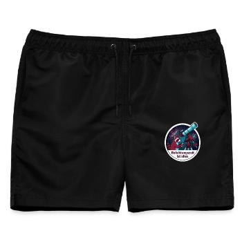 Astrofotografie Belichtungszeit Teleskop T-Shirt - Männer Badeshorts - Schwarz - Vorne - AI Model Male 178 light (178cm)