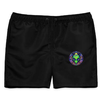 Alien - Männer Badeshorts - Schwarz - Vorne - AI Model Male 178 light (178cm)