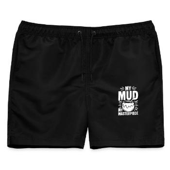 Pottery Artists Mud My Masterpiece Pottery - Männer Badeshorts - Schwarz - Vorne - AI Model Male 178 light (178cm)