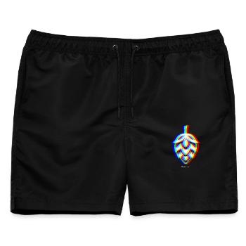 Das letzte Bier war schlecht. - Männer Badeshorts - Schwarz - Vorne - AI Model Male 178 light (178cm)
