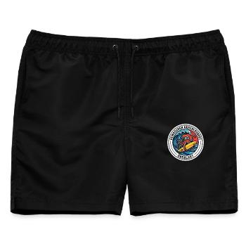 Gewaschen Geschleudert Überlebt Surfen Kraken - Männer Badeshorts - Schwarz - Vorne - AI Model Male 178 light (178cm)