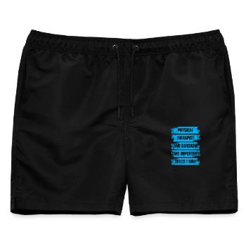 Physical therapist and sarcasm Physiotherapie - Männer Badeshorts - Schwarz - Vorne - AI Model Male 178 light (178cm)