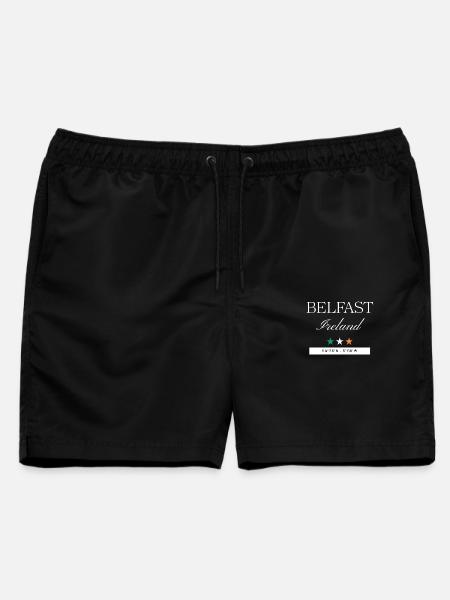 Belfast Irland Souvenir – Reise Koordinaten - Männer Badeshorts - Schwarz