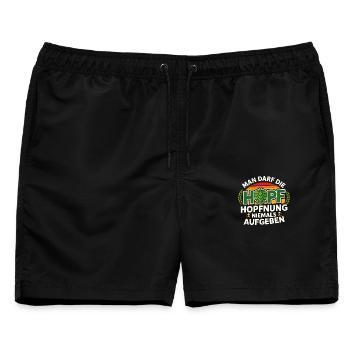  Man Darf Die Hoffnung Niemals Aufgeben Hopfen - Männer Badeshorts - Schwarz - Vorne - AI Model Male 178 light (178cm)