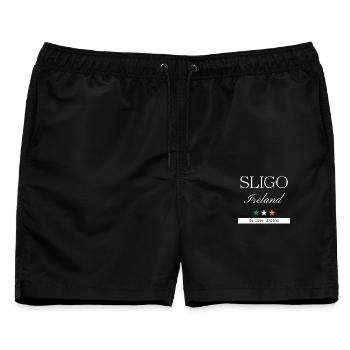 Sligo Irland Souvenir – Reise minimalistisch - Männer Badeshorts - Schwarz - Vorne - AI Model Male 178 light (178cm)