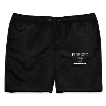 Florenz Italien Souvenir – Reise minimalistisch - Männer Badeshorts - Schwarz - Vorne - AI Model Male 178 light (178cm)
