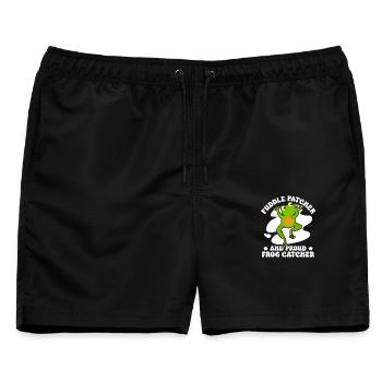 Frog Catcher Puddle Patcher & Proud Catcher Frog - Männer Badeshorts - Schwarz - Vorne - AI Model Male 178 light (178cm)