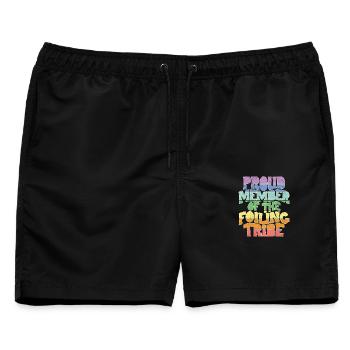 Proud Member of the Foiling Tribe - Männer Badeshorts - Schwarz - Vorne - AI Model Male 178 light (178cm)
