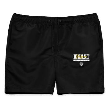 Dinant Belgien Koordinaten Reise Souvenir - Männer Badeshorts - Schwarz - Vorne - AI Model Male 178 light (178cm)