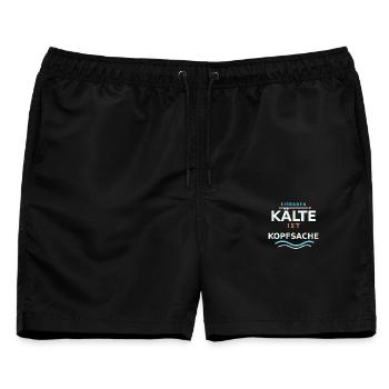 Kälte ist Kopfsache - Männer Badeshorts - Schwarz - Vorne - AI Model Male 178 light (178cm)