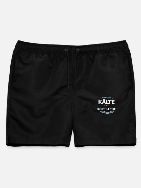 Kälte ist Kopfsache - Männer Badeshorts - Schwarz