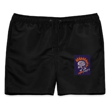 We are punks - Männer Badeshorts - Schwarz - Vorne - AI Model Male 178 light (178cm)