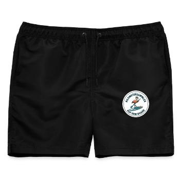 Kilometersammler SUP Board Flamingo Design - Männer Badeshorts - Schwarz - Vorne - AI Model Male 178 light (178cm)