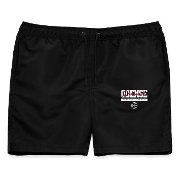 Odense Dänemark Koordinaten Reise Souvenir - Männer Badeshorts - Schwarz - Vorne - AI Model Male 178 light (178cm)