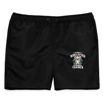 Niedlicher Koala-Fitnesstrainer Fitnesstrainer Kunst - Männer Badeshorts - Schwarz - Vorne - AI Model Male 178 light (178cm)