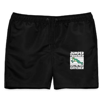 Frog Catcher Jumper Tracker Call Me Catcher Frog - Männer Badeshorts - Schwarz - Vorne - AI Model Male 178 light (178cm)