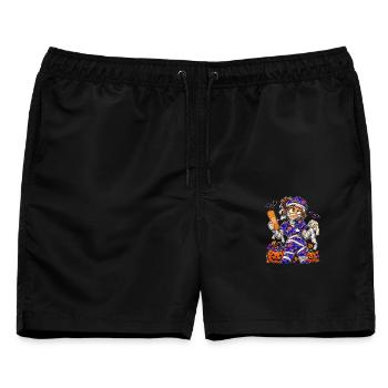 Halloween-Mumie Medizinerin - Männer Badeshorts - Schwarz - Vorne - AI Model Male 178 light (178cm)