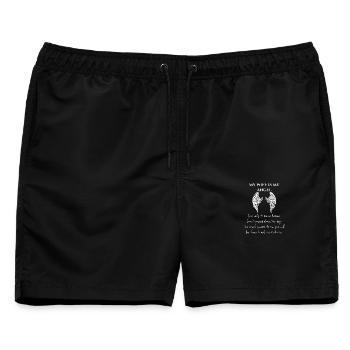 Ehefrau wartet im Himmel auf mich Mein Engel Gedenkliebe - Männer Badeshorts - Schwarz - Vorne - AI Model Male 178 light (178cm)