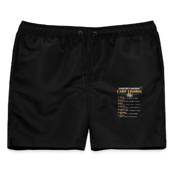 Geheimsprache des Karpfenfischens verstehen Band 1 - Männer Badeshorts - Schwarz - Vorne - AI Model Male 178 light (178cm)