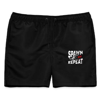 Spawn Die Repeat Raptor Gaming Design Dino - Männer Badeshorts - Schwarz - Vorne - AI Model Male 178 light (178cm)