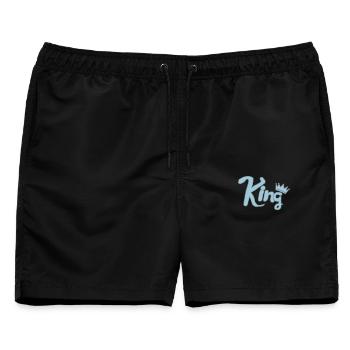 König Blaue Krone - Männer Badeshorts - Schwarz - Vorne - AI Model Male 178 light (178cm)