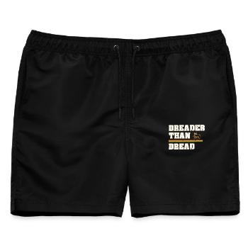 Dreader Than Dread - Männer Badeshorts - Schwarz - Vorne - AI Model Male 178 light (178cm)