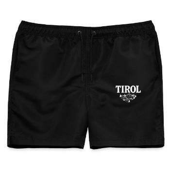 Tirol Bergsilhouette Alpenmotiv - Männer Badeshorts - Schwarz - Vorne - AI Model Male 178 light (178cm)