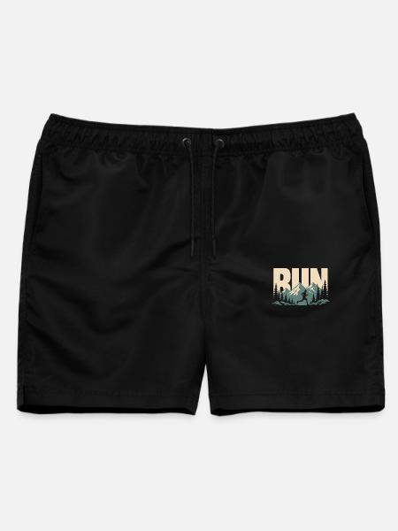 Trailrunning - Männer Badeshorts - Schwarz