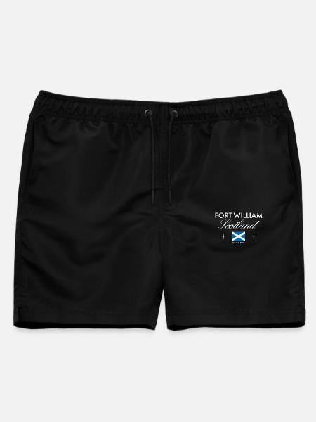 Fort William Schottland Koordinaten Reise Souvenir - Männer Badeshorts - Schwarz