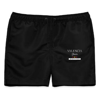 Valencia Spanien Souvenir – Reise minimalistisch - Männer Badeshorts - Schwarz - Vorne - AI Model Male 178 light (178cm)