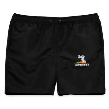 Möhrder - Männer Badeshorts - Schwarz - Vorne - AI Model Male 178 light (178cm)