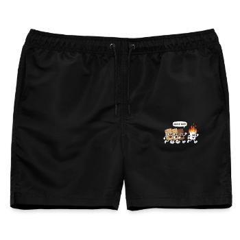 Spooky Smores Hiker Camper Halloween Camping - Männer Badeshorts - Schwarz - Vorne - AI Model Male 178 light (178cm)