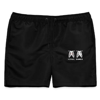 Gamer Anatomie Skelett 8bit - Männer Badeshorts - Schwarz - Vorne - AI Model Male 178 light (178cm)