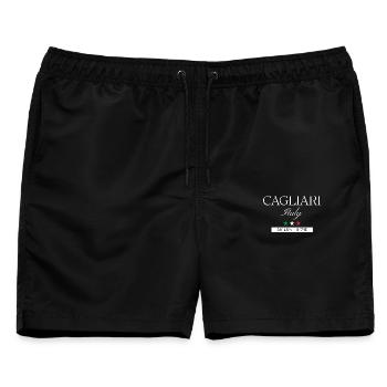 Cagliari Italien Souvenir – Reise minimalistisch - Männer Badeshorts - Schwarz - Vorne - AI Model Male 178 light (178cm)