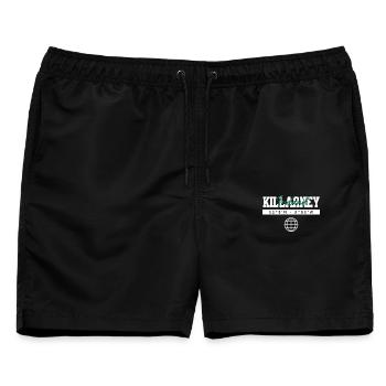 Killarney Irland Koordinaten Reise Souvenir - Männer Badeshorts - Schwarz - Vorne - AI Model Male 178 light (178cm)