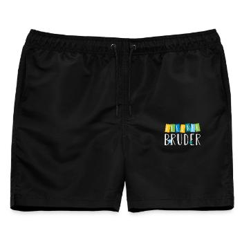 kleiner Bruder - süße Monster - Männer Badeshorts - Schwarz - Vorne - AI Model Male 178 light (178cm)
