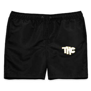 THC - Männer Badeshorts - Schwarz - Vorne - AI Model Male 178 light (178cm)
