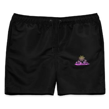 Ostern Ostereier im Gras - Männer Badeshorts - Schwarz - Vorne - AI Model Male 178 light (178cm)