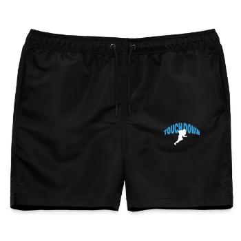 TOUCH DOWN - Männer Badeshorts - Schwarz - Vorne - AI Model Male 178 light (178cm)