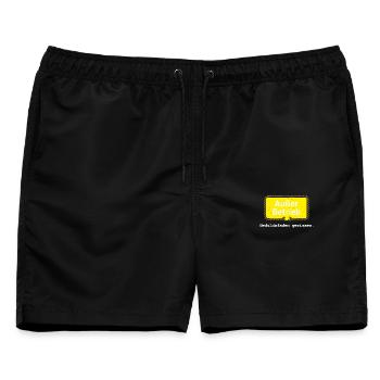 Außer Betrieb – Geduldsfaden gerissen Spruchmotiv - Männer Badeshorts - Schwarz - Vorne - AI Model Male 178 light (178cm)