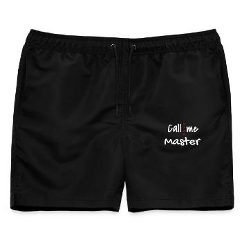Master 2026 Abschluss Promotion Sponsion - Männer Badeshorts - Schwarz - Vorne - AI Model Male 178 light (178cm)