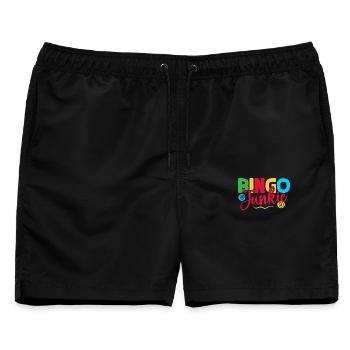 Bingo Game Bingo Junkie Bingo - Männer Badeshorts - Schwarz - Vorne - AI Model Male 178 light (178cm)