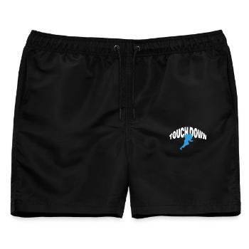TOUCH DOWN - Männer Badeshorts - Schwarz - Vorne - AI Model Male 178 light (178cm)