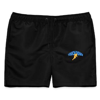 TOUCH DOWN - Männer Badeshorts - Schwarz - Vorne - AI Model Male 178 light (178cm)