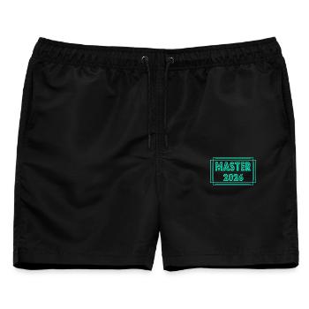 Studium Abschluss 2026 Master - Männer Badeshorts - Schwarz - Vorne - AI Model Male 178 light (178cm)
